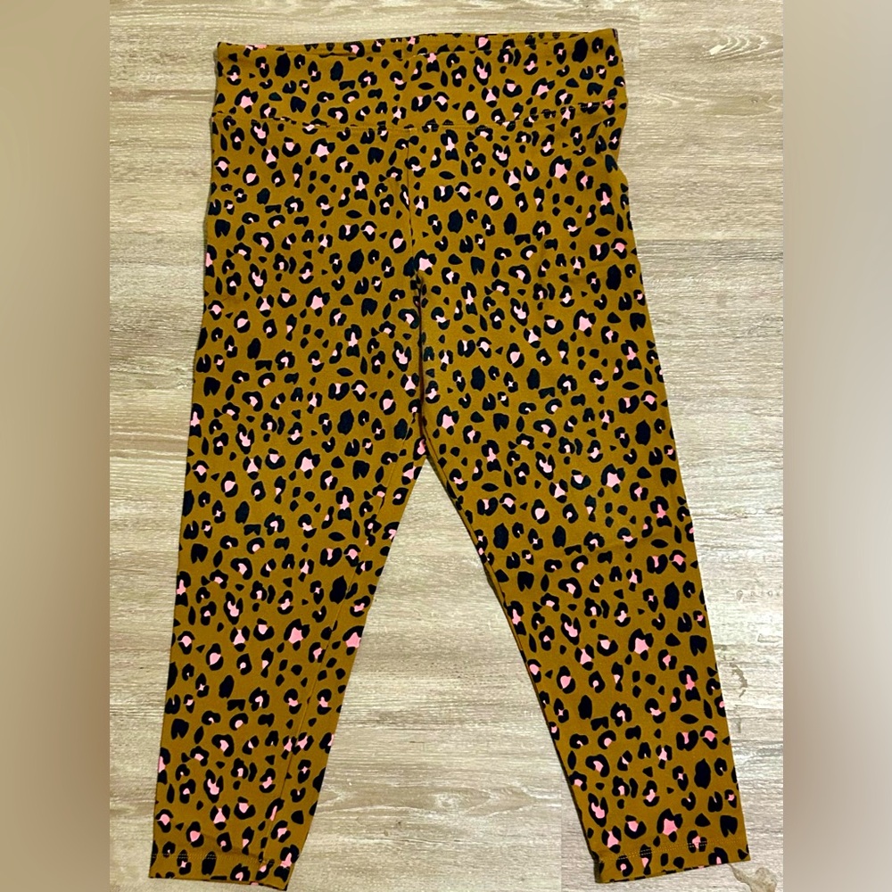 J. Crew Leopard Print Cropped Leggings Sz Large